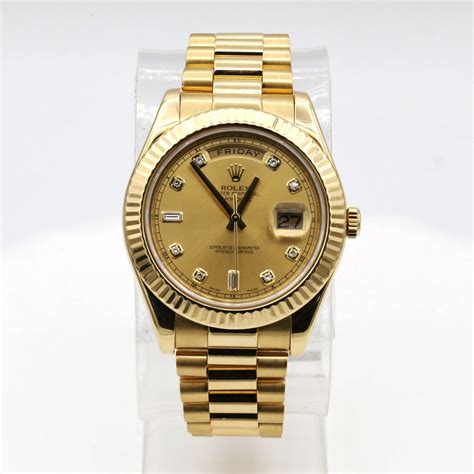 rolex acvciaio champagne|18k gold rolex watch prices.